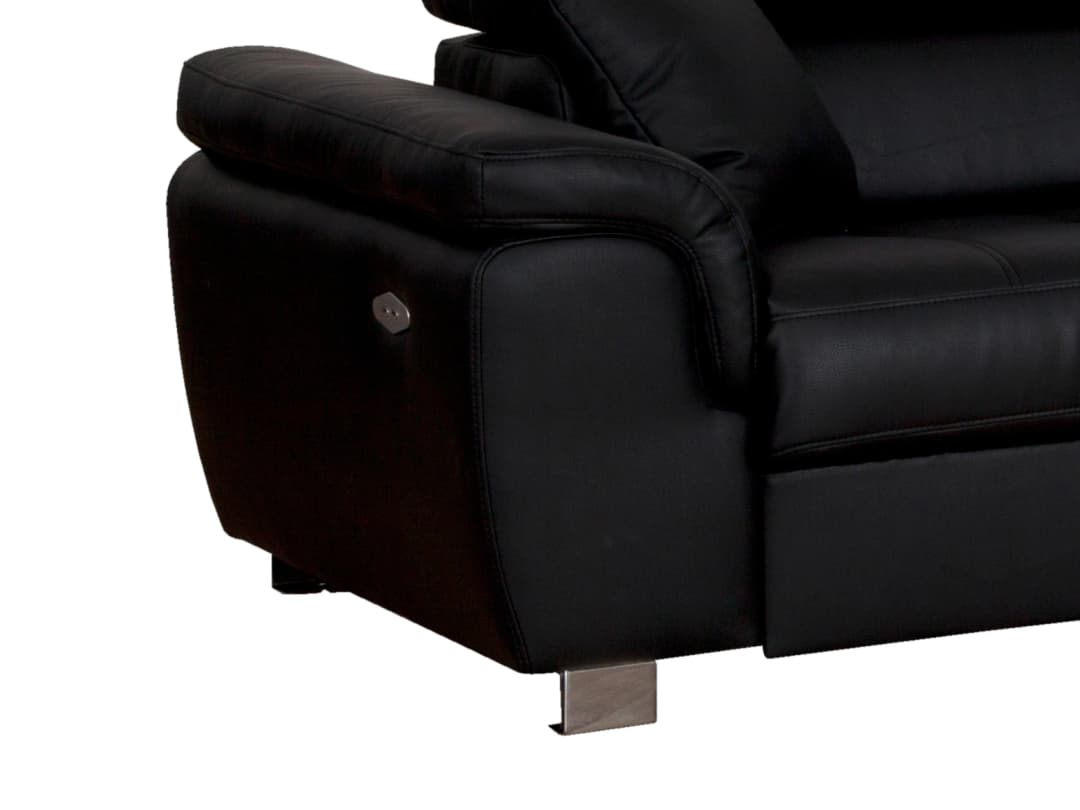 Ecksofa Meka | Schwarz