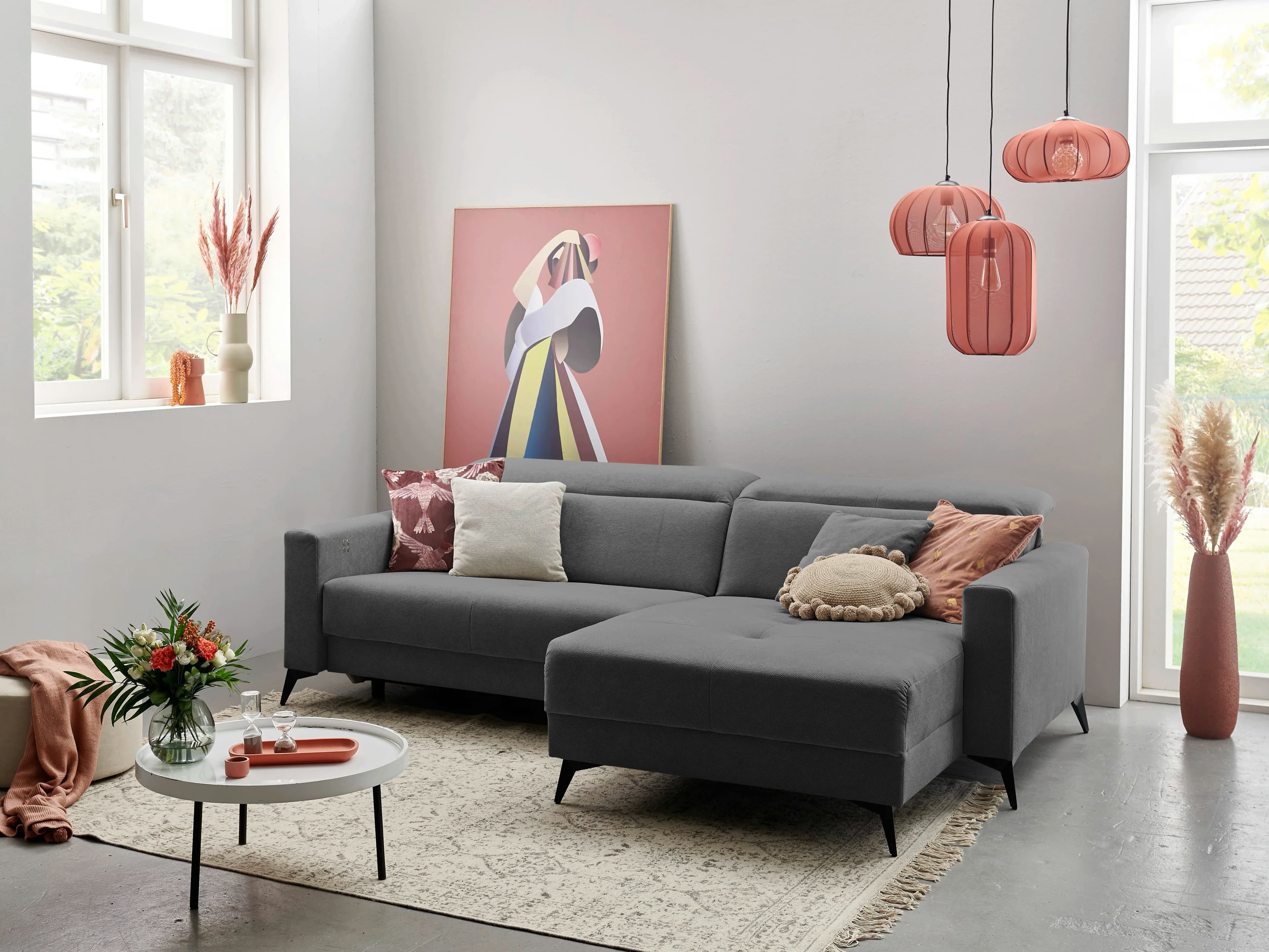 Ecksofa Iruma | Grau