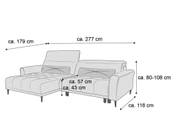 Ecksofa Ilaria | Weiß