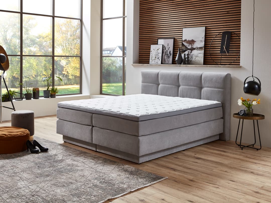Boxspringbett Saargau | Grau