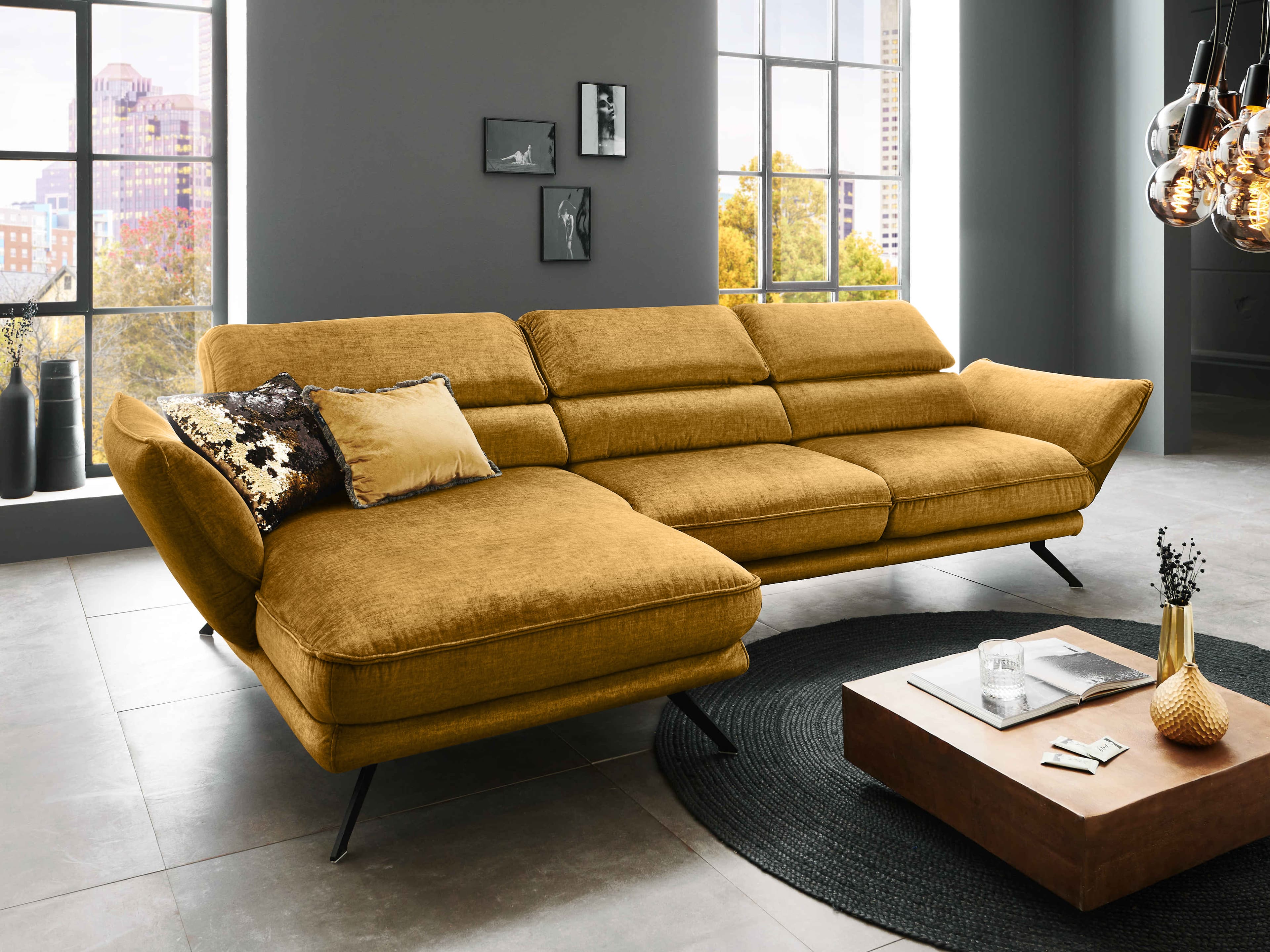 Ecksofa Huscania II | Gelb
