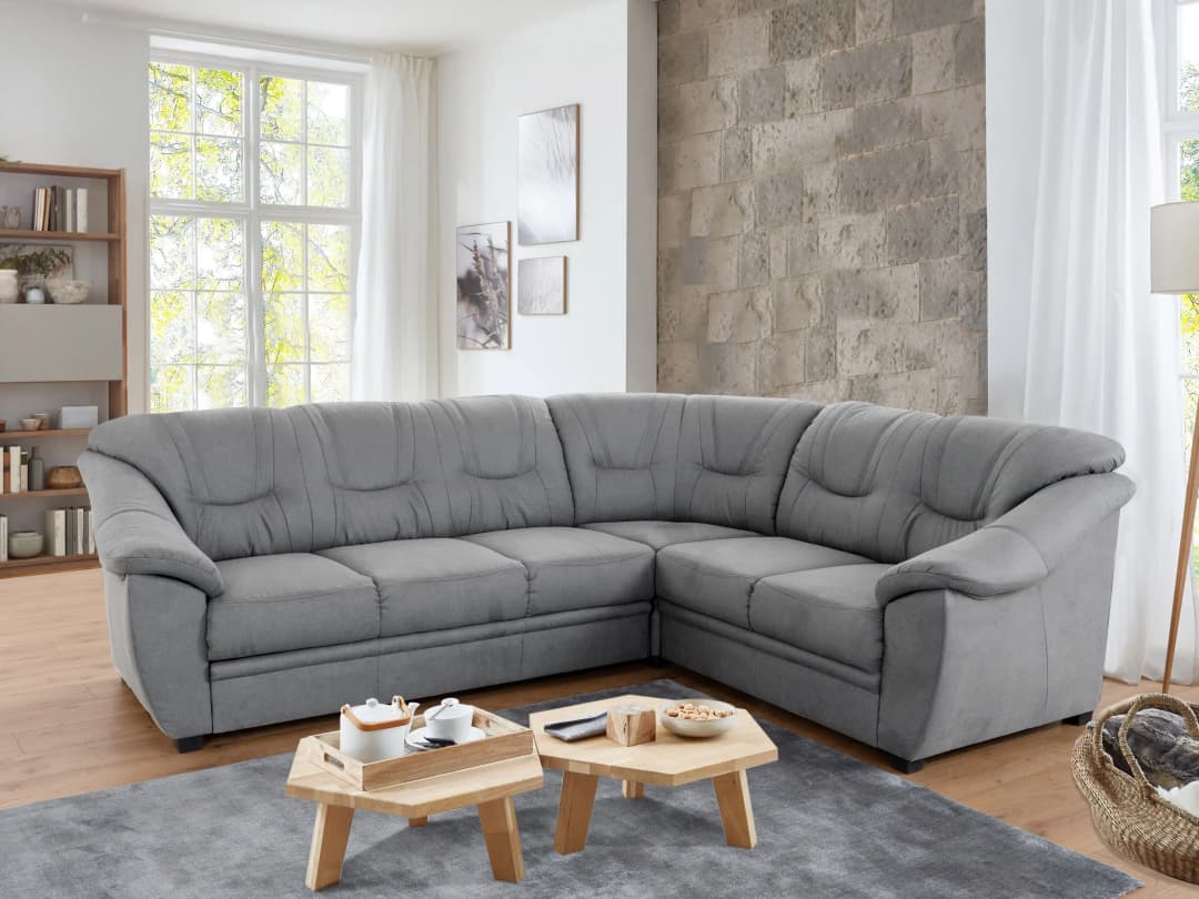 Ecksofa Sabura | Grau