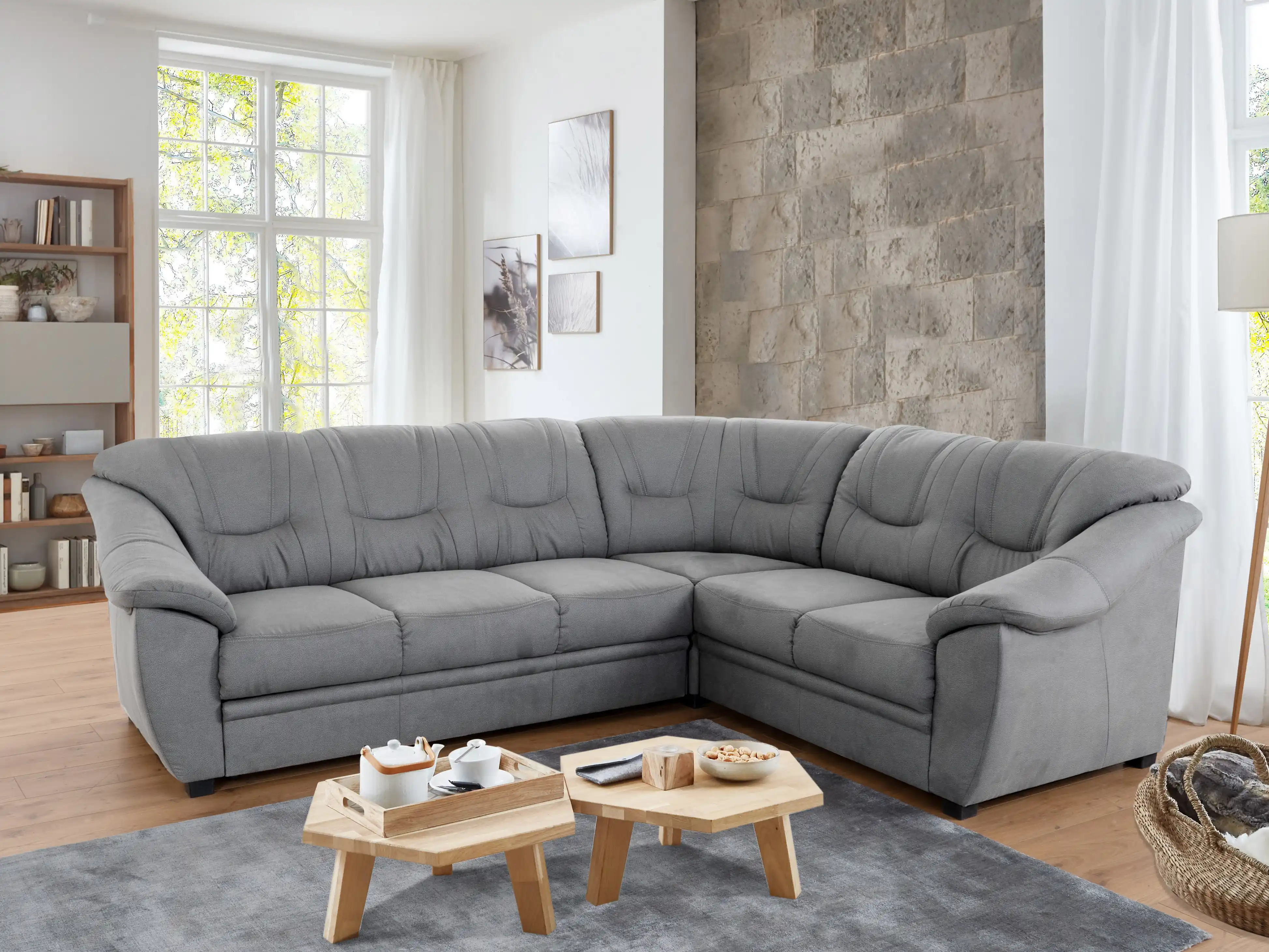 Ecksofa Sabura | Grau