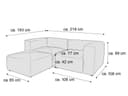 Ecksofa Dorna VI | Weiß 3