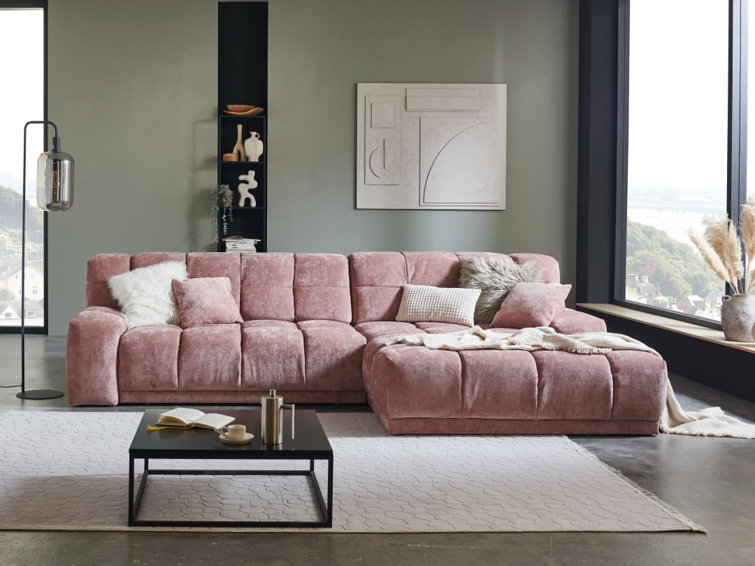 Ecksofa Isolengo II | Rosa