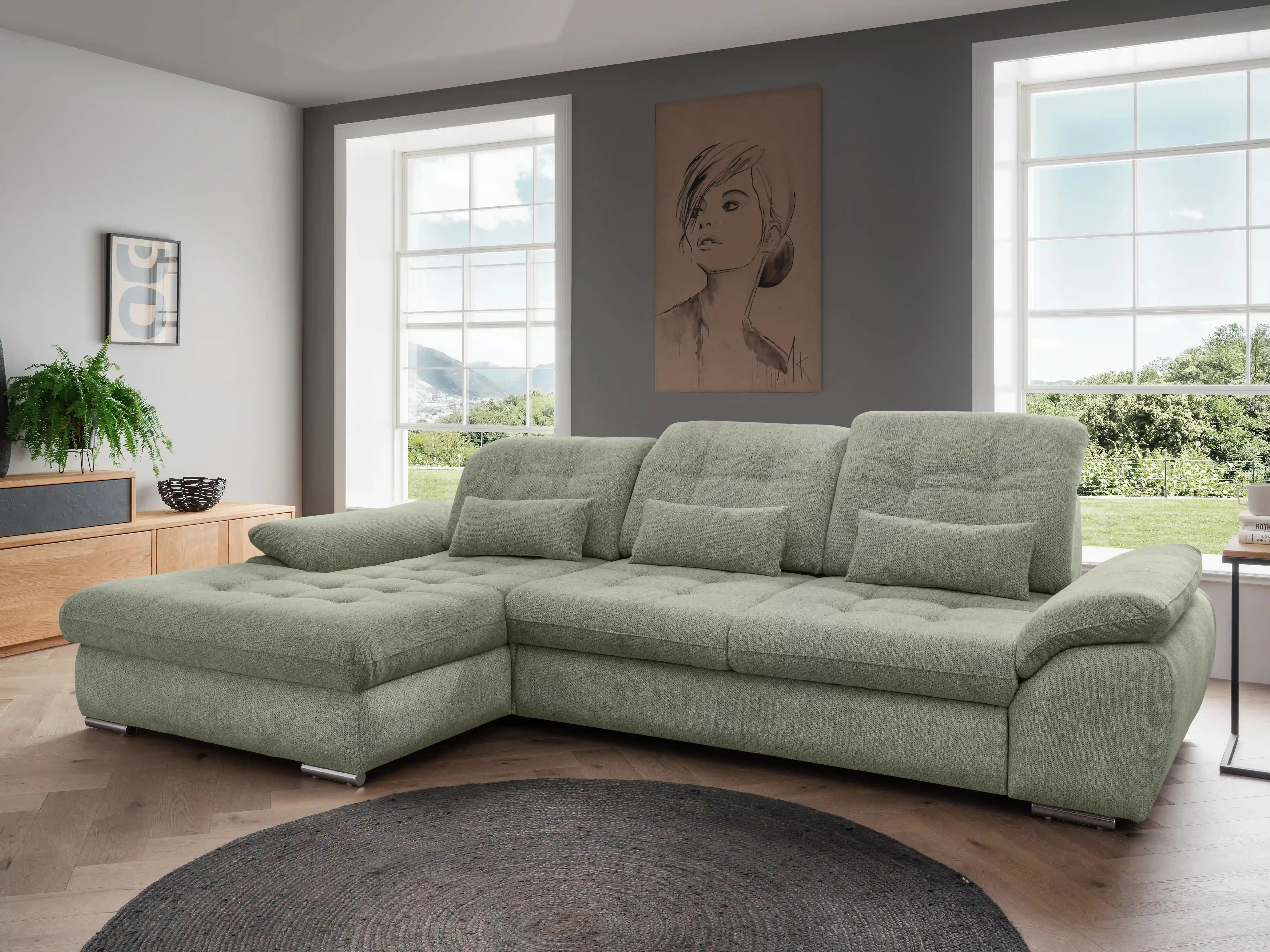 Ecksofa Bekki | Grün