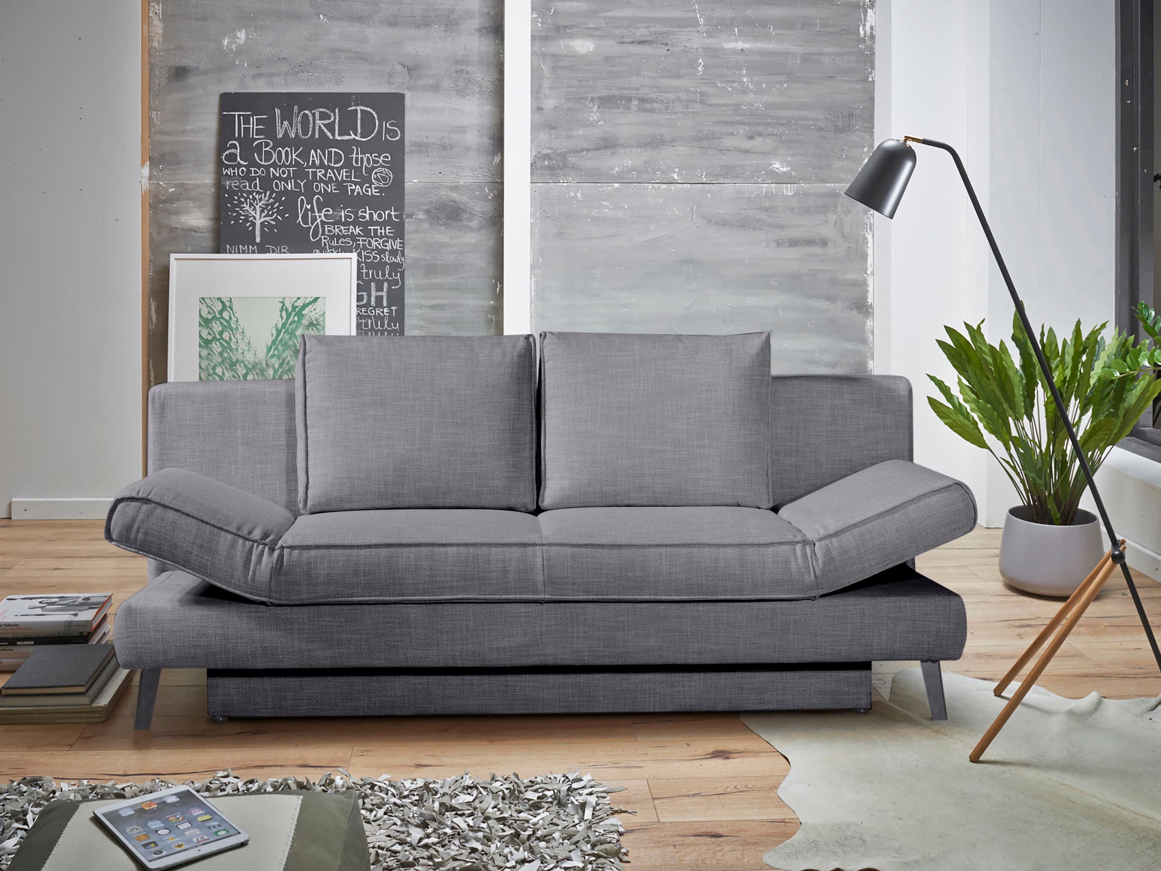 Schlafsofa River | Grau