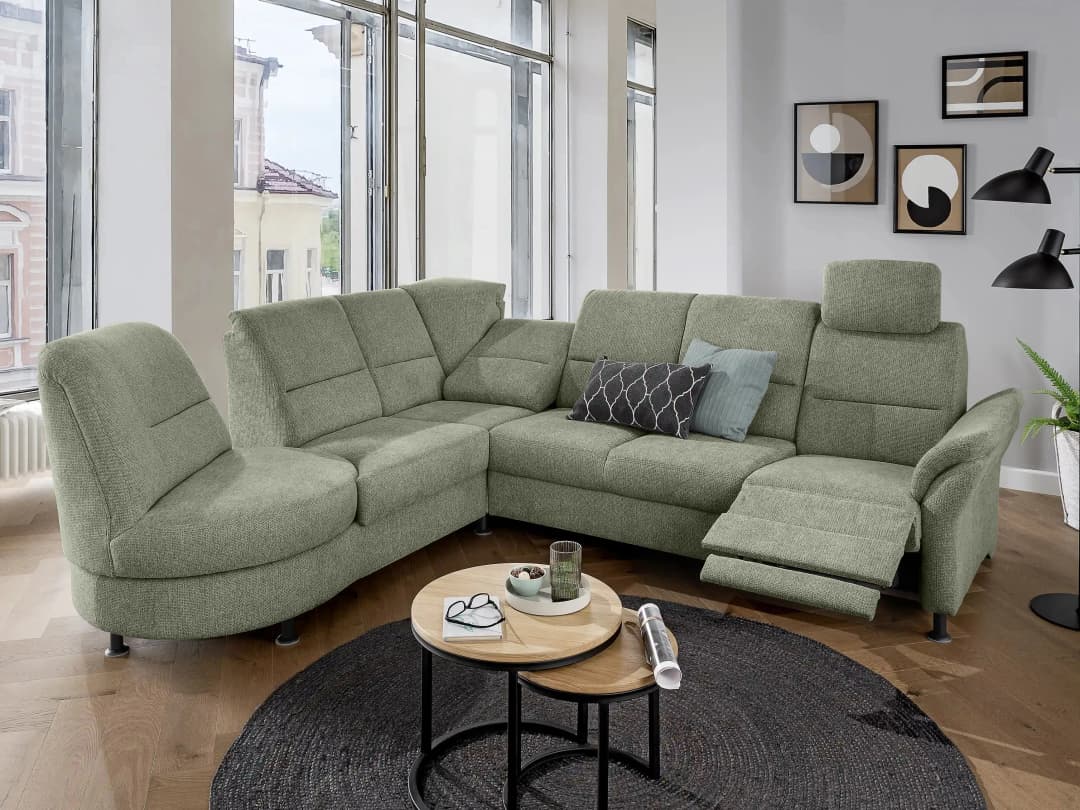 Ecksofa Borken | Grün