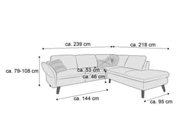 Ecksofa Grontario | Mehrfarbig