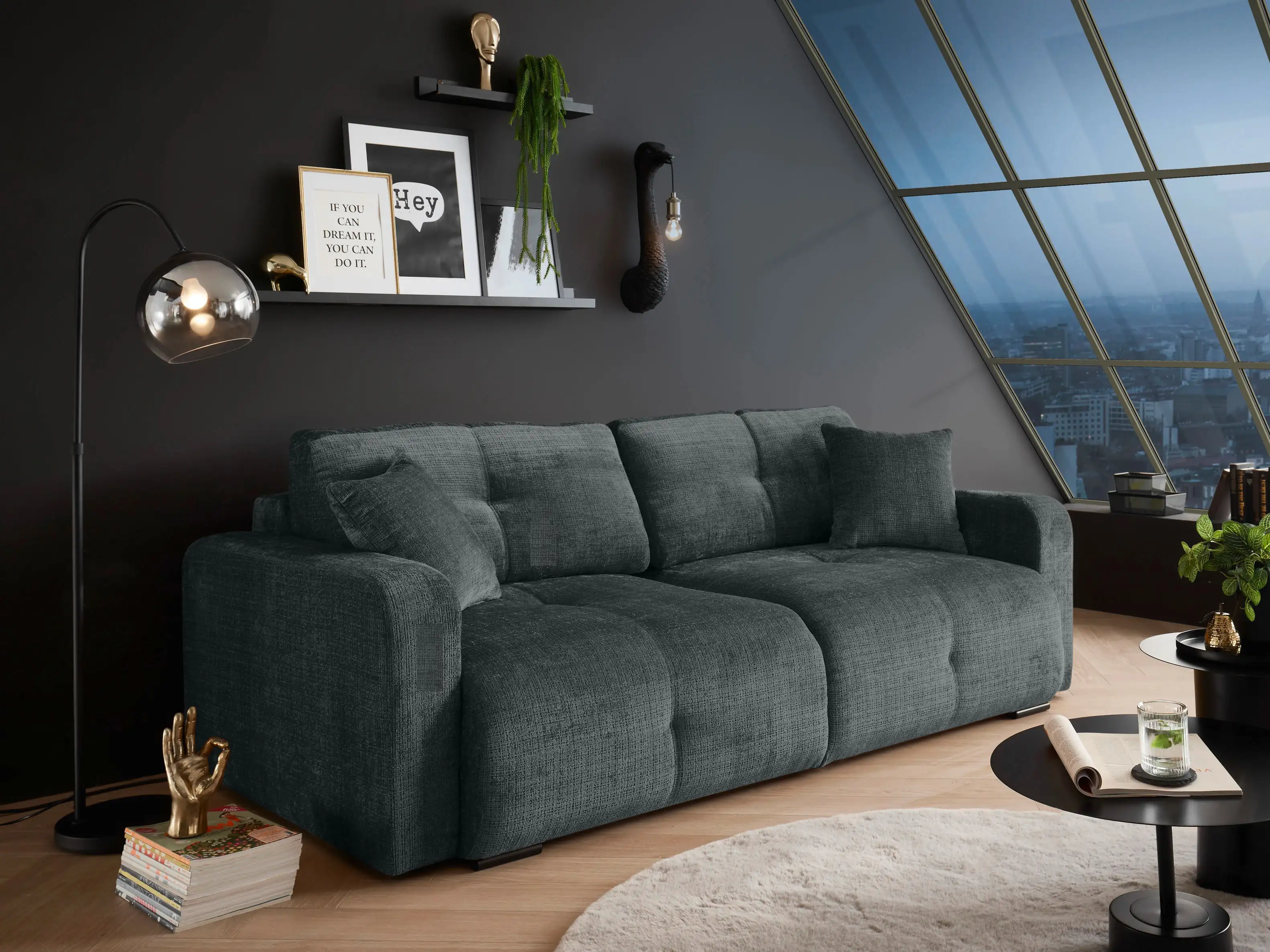 Schlafsofa Bully | Schwarz