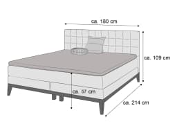 Boxspringbett Sleza | Grau
