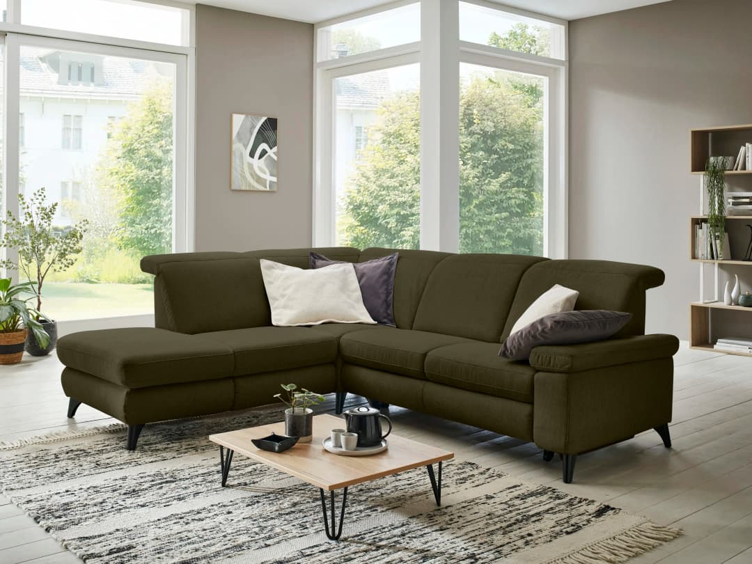 Ecksofa Parula B | Grün