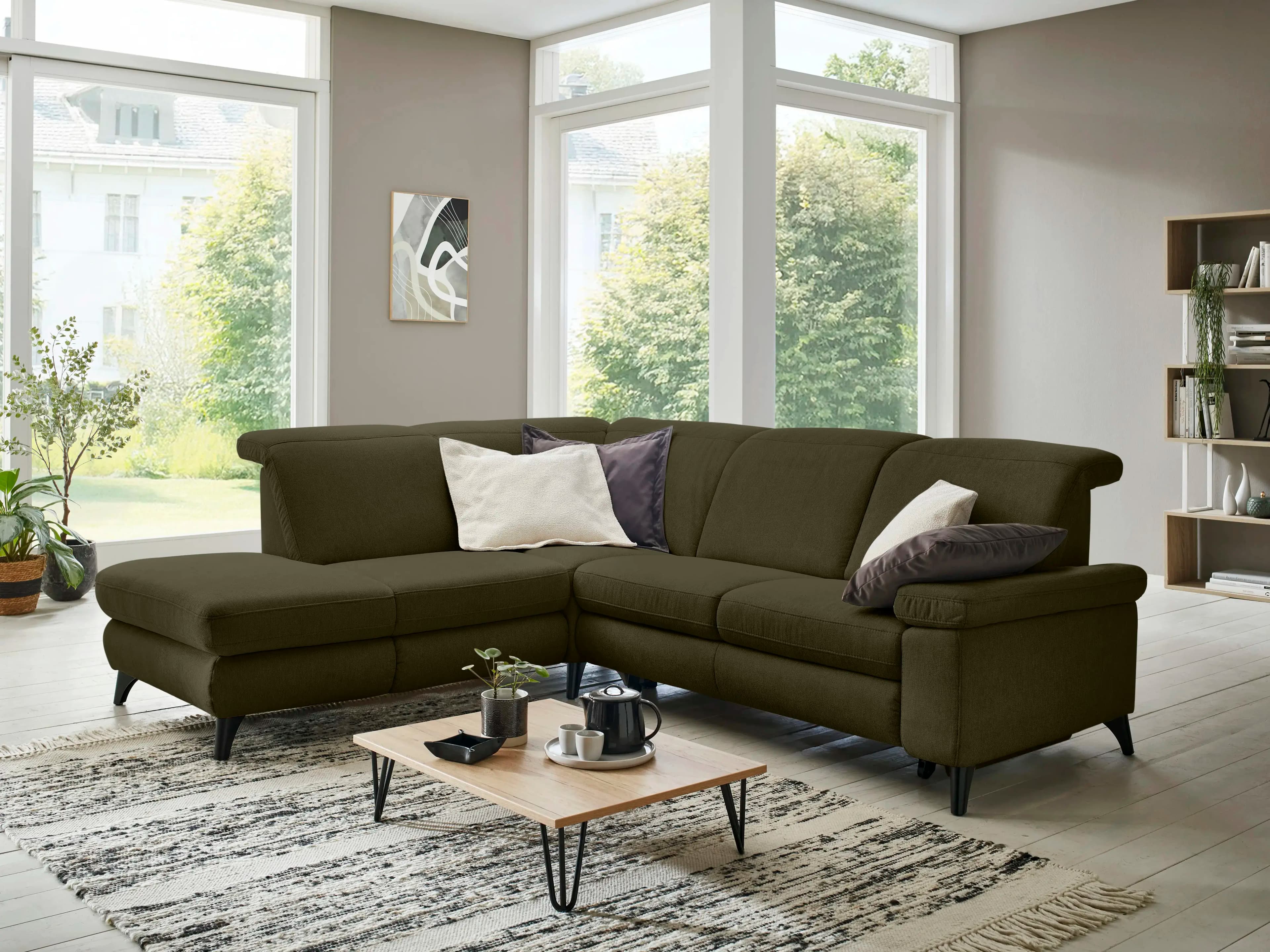 Ecksofa Parula B | Grün
