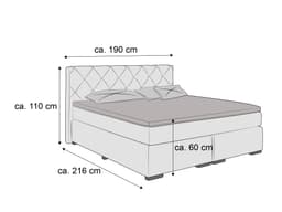 Boxspringbett Solmount | Grau