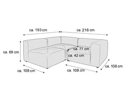 Ecksofa Dorna VII | Braun