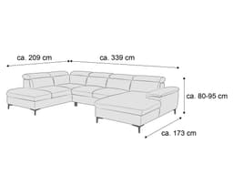 Wohnlandschaft Darby | Grau