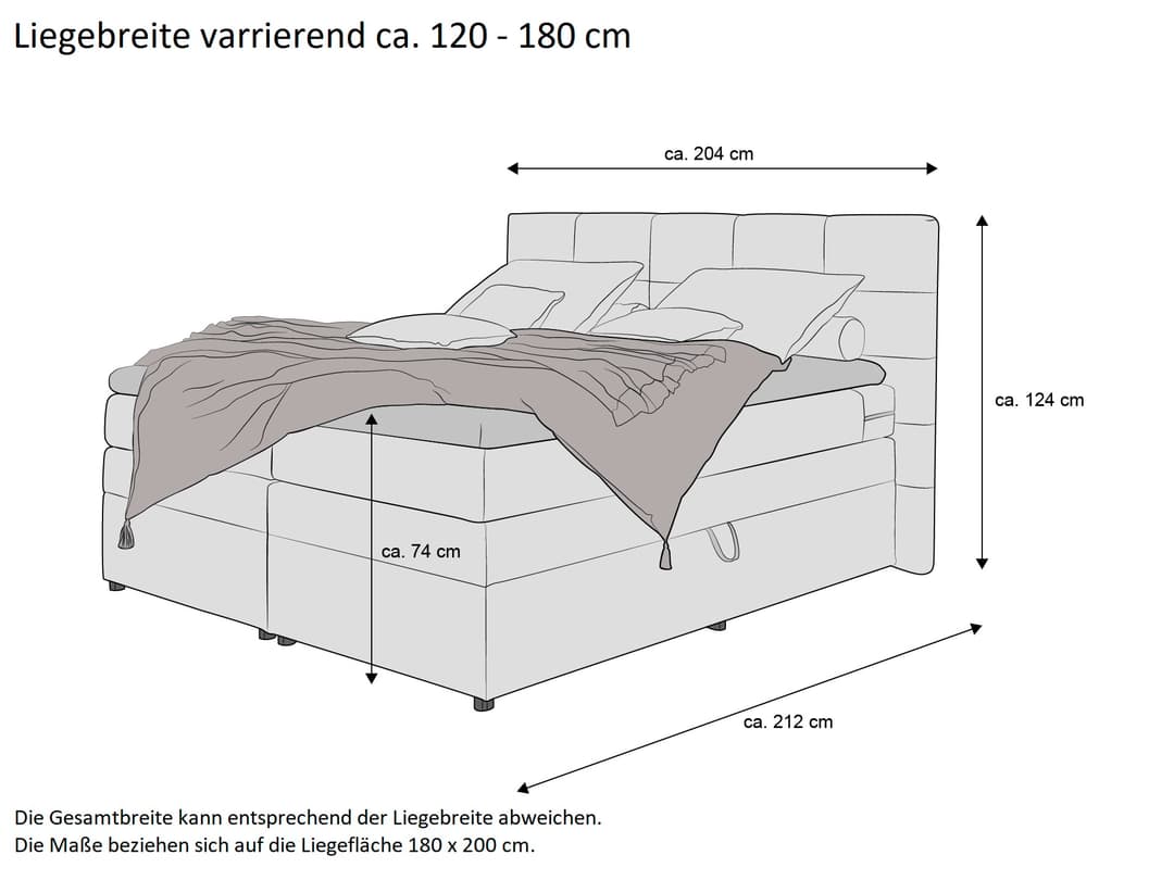 Boxspringbett Brucianes II | Beige