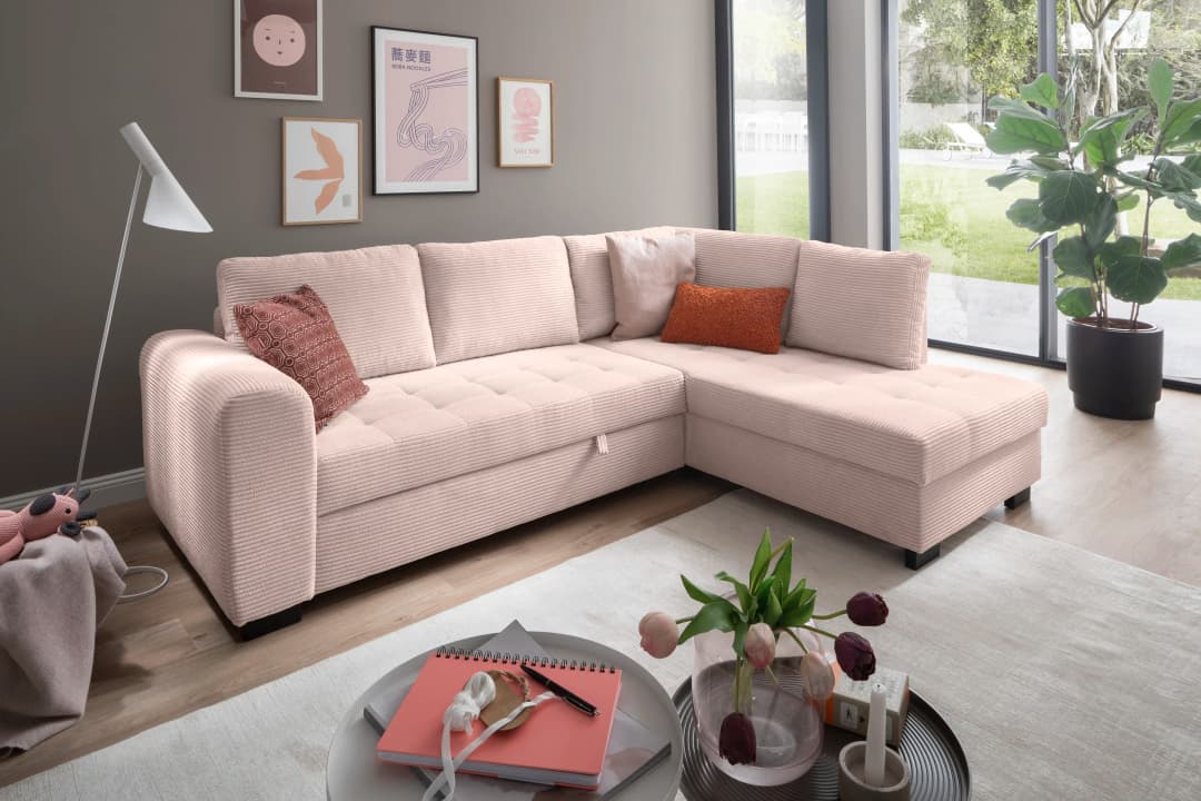 Ecksofa Hailey | Rosa