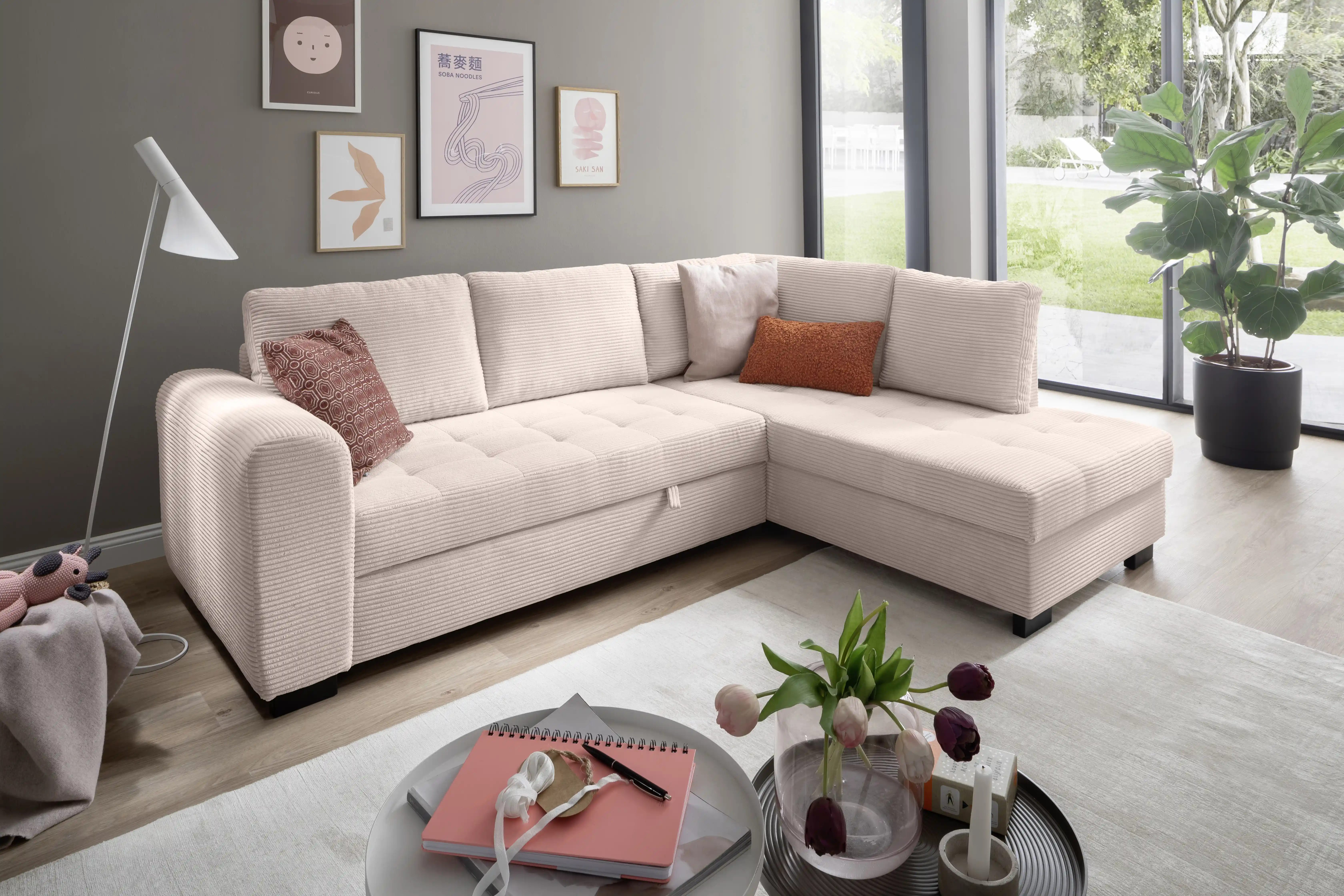 Ecksofa Hailey | Rosa