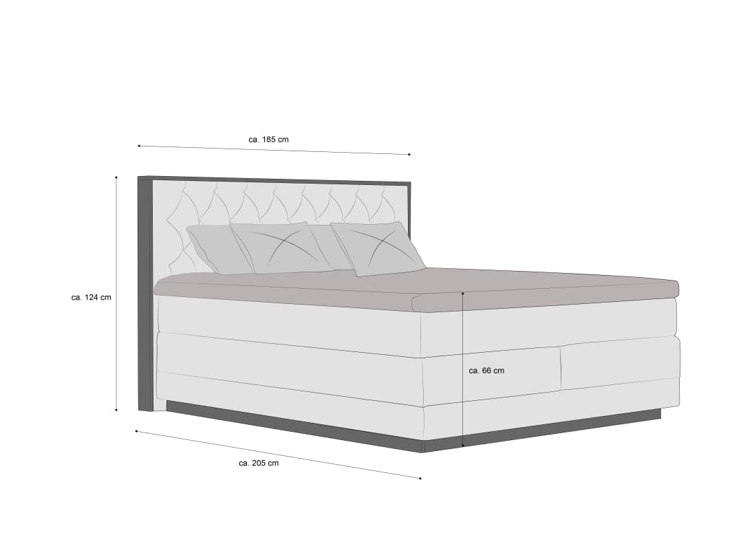 Boxspringbett Cossau | Grün