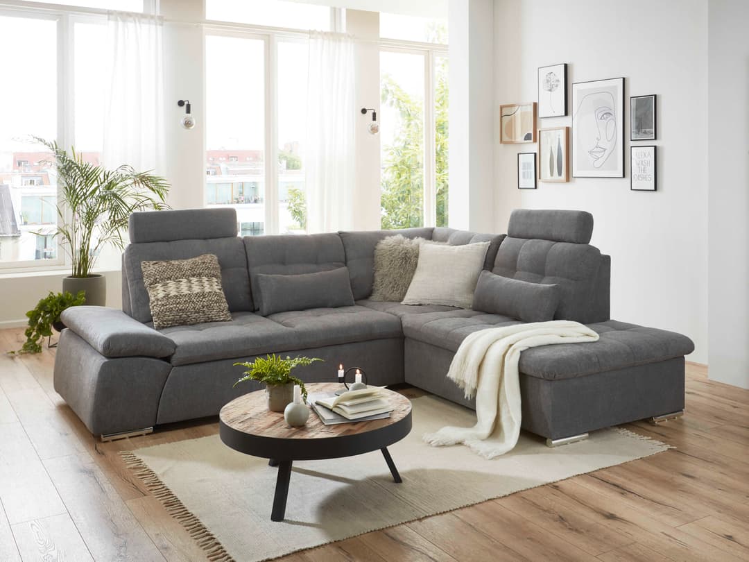 Ecksofa Bovolenta | Grau