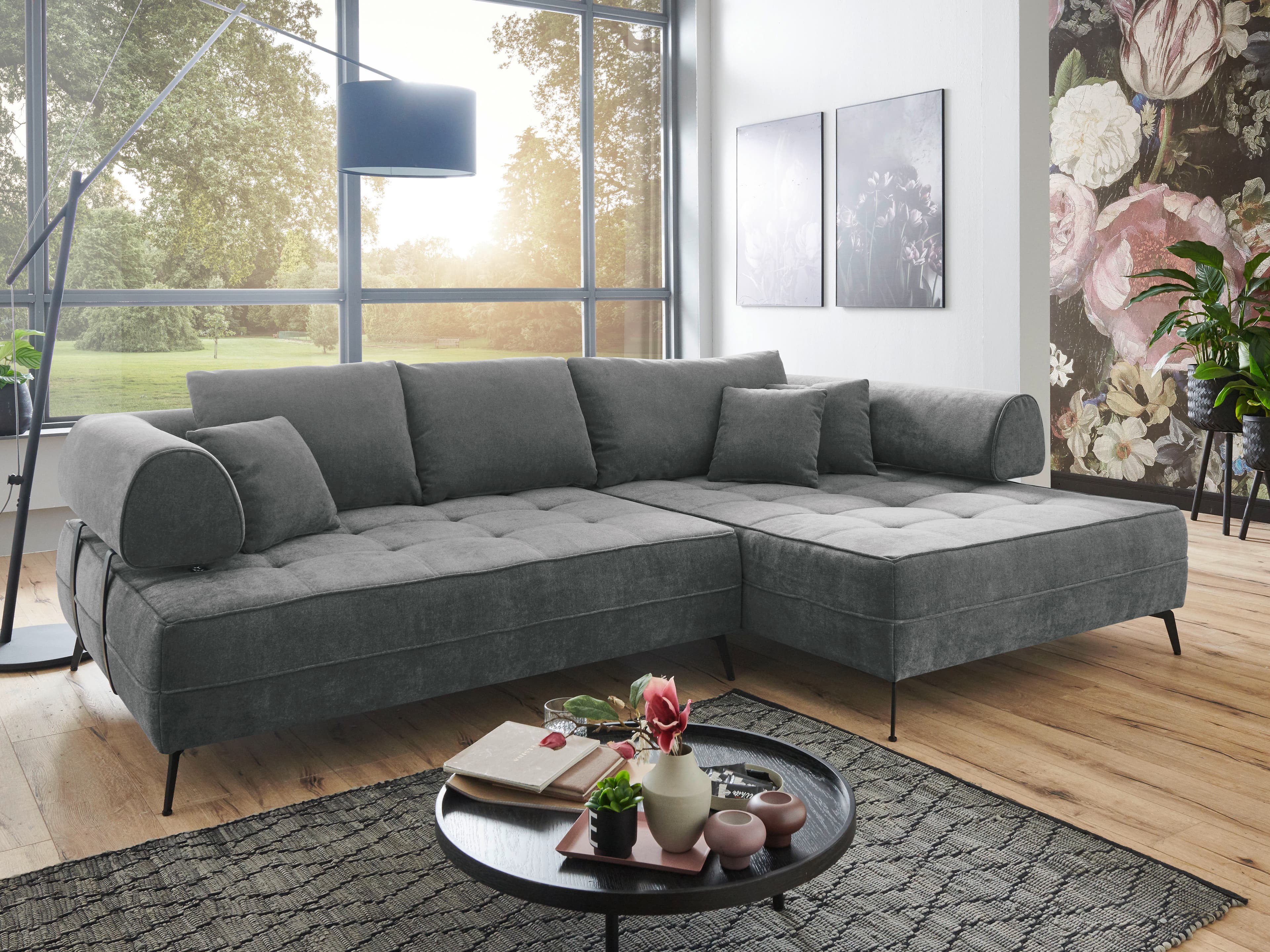 Ecksofa India | Grau