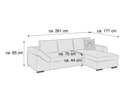 Ecksofa Harley | Grau