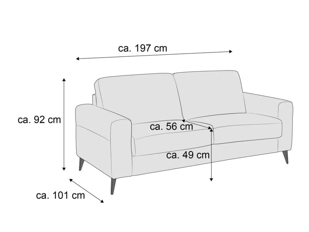 Schlafsofa Leni | Grau