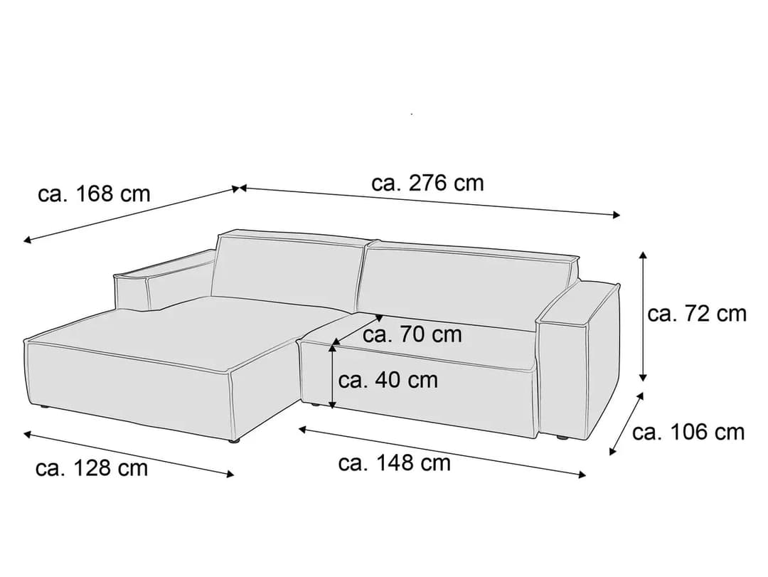 Ecksofa Croviana VII | Grau