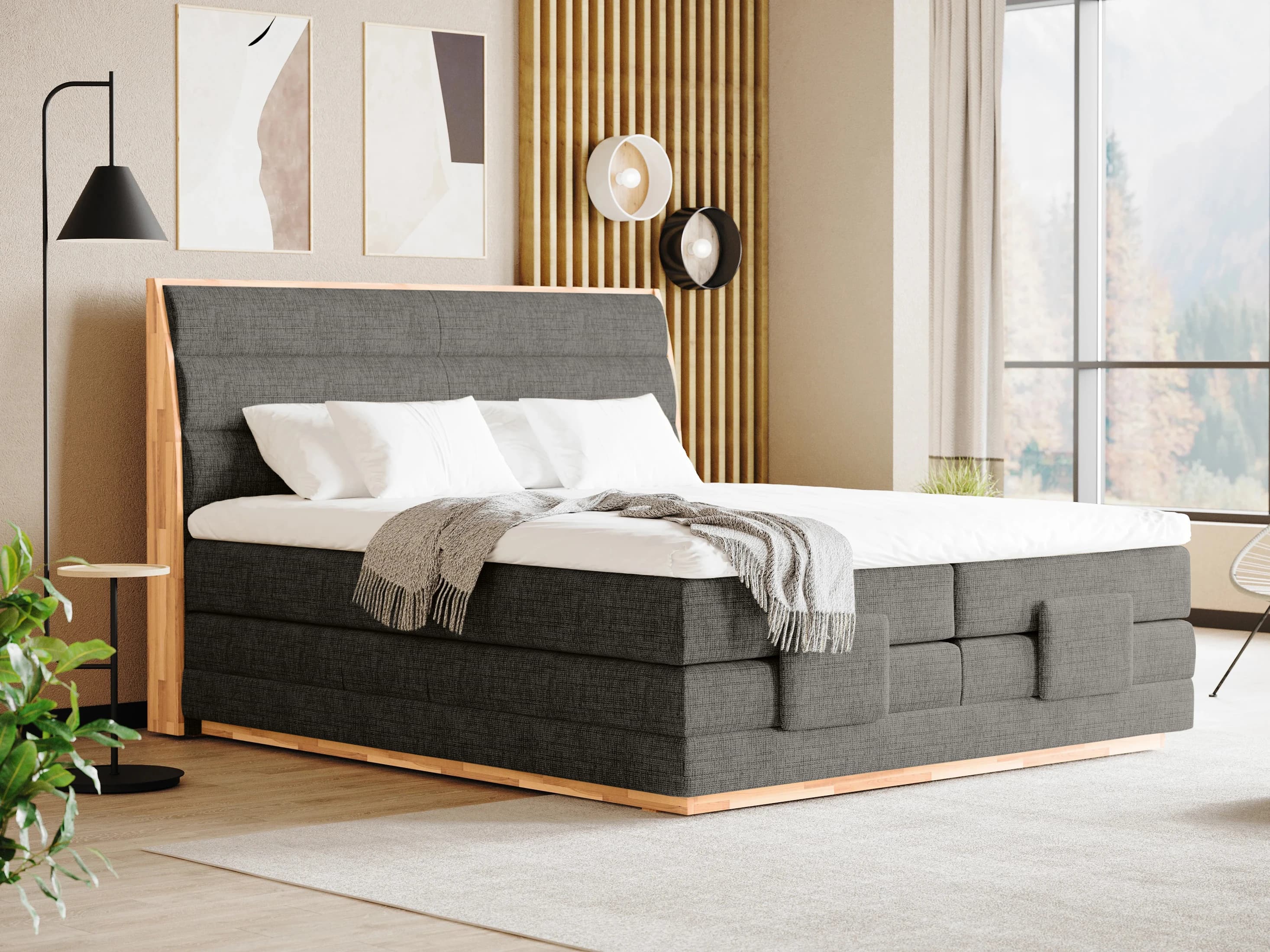 Boxspringbett Callin | Grau
