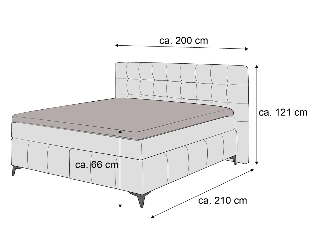 Boxspringbett Büren | Braun