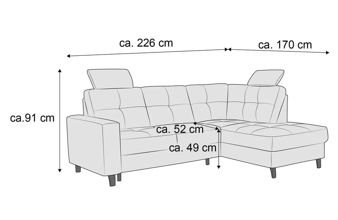 Ecksofa Samara | Beige