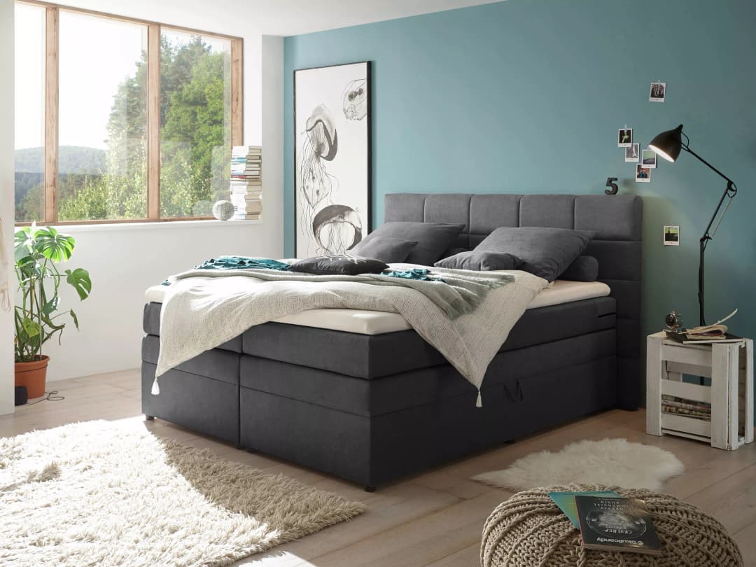Boxspringbett Brucianes II | Grau