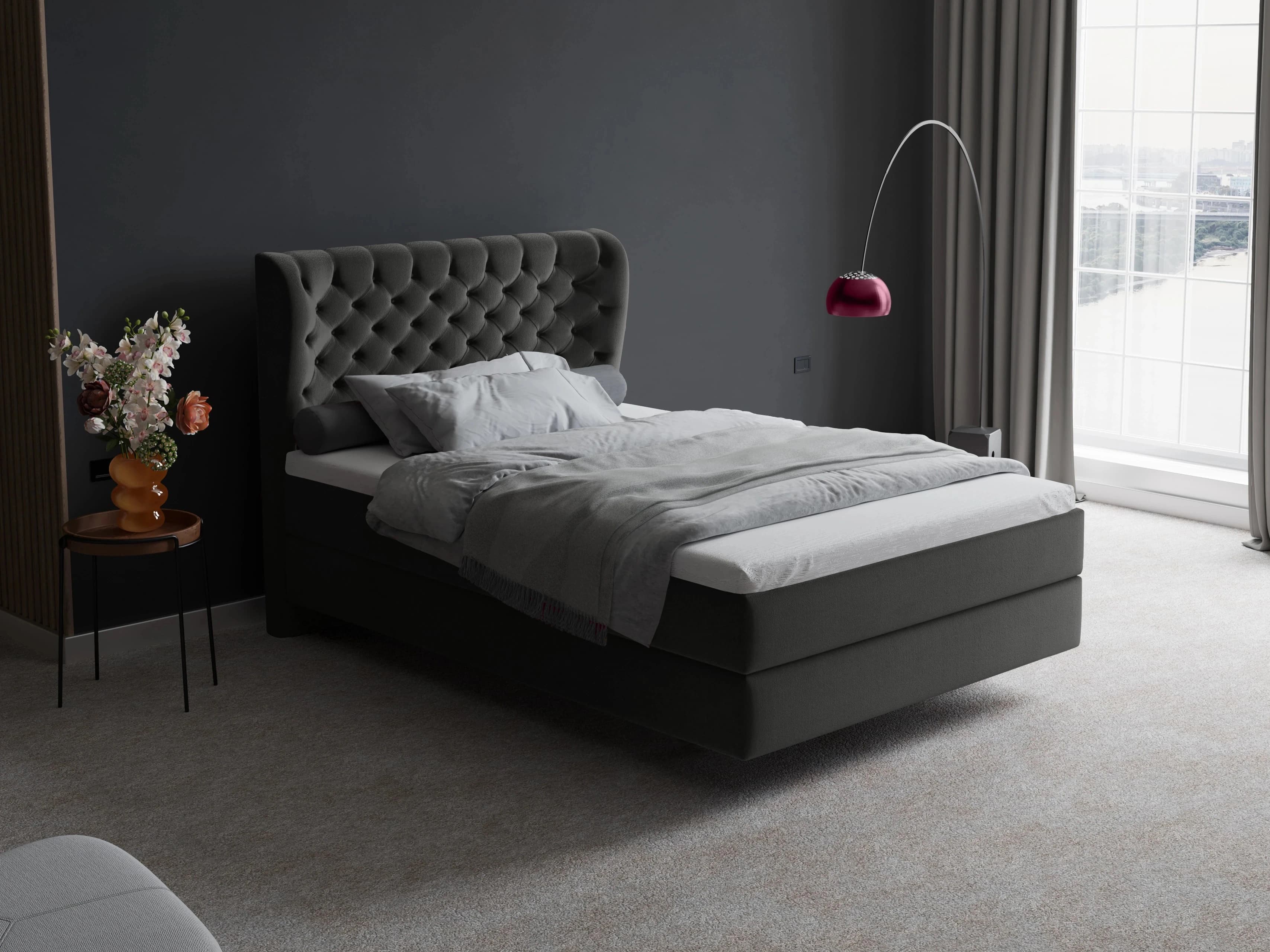 Boxspringbett Sanatro III | Grau