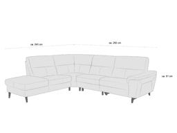 Ecksofa Minsk | Grau