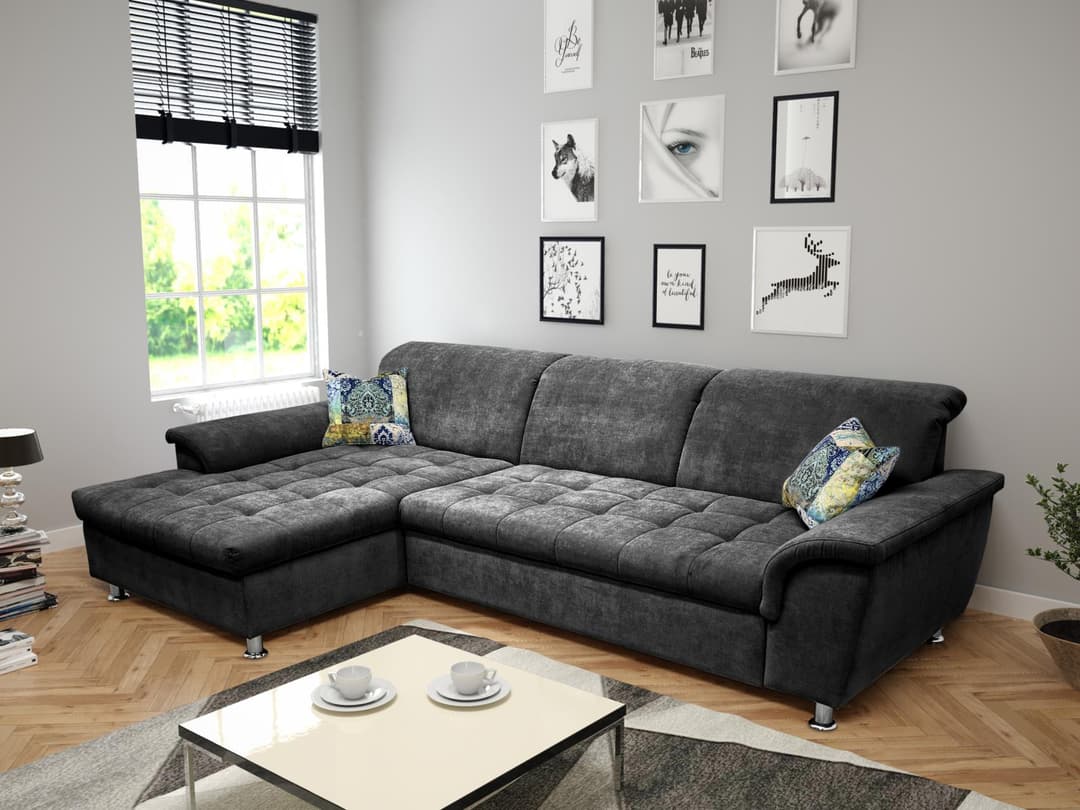 Ecksofa Drenchia | Grau