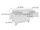 Ecksofa Irun III | Grau 3