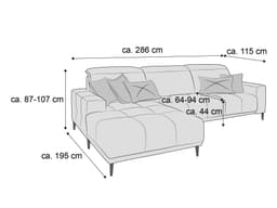 Ecksofa Irun III | Grau