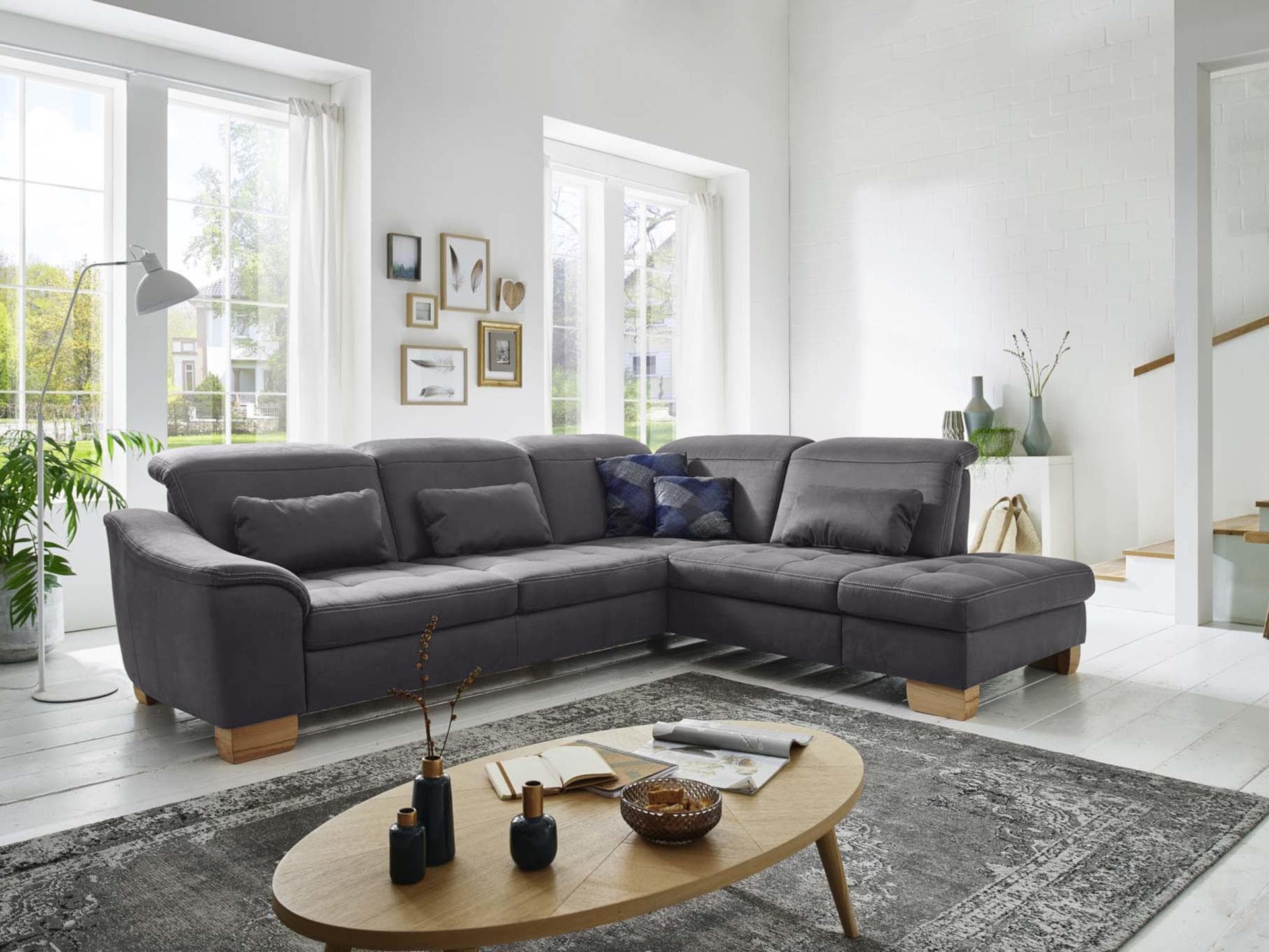 Ecksofa Preggio II | Grau