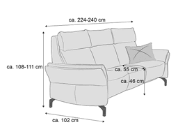 Einzelsofa Perm | Grau