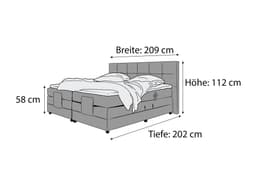 Boxspringbett Baiano | Beige