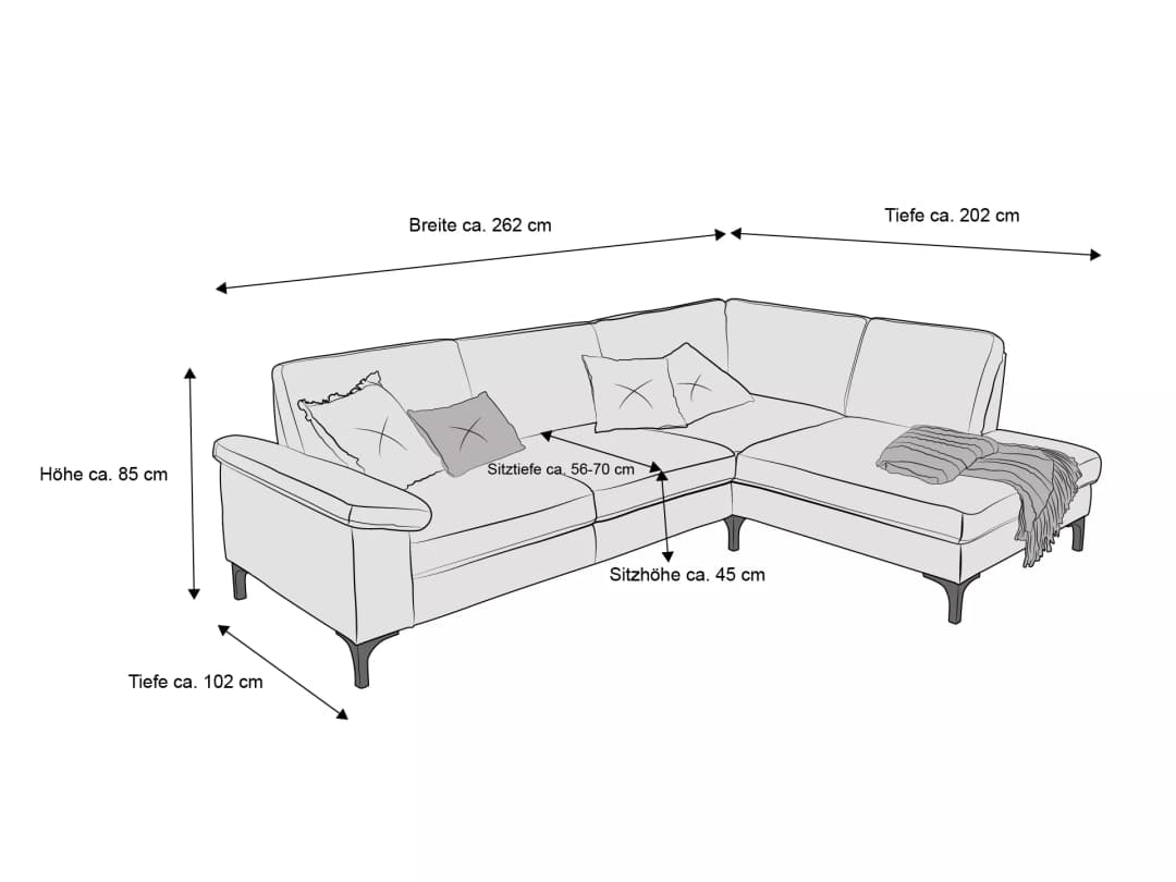 Ecksofa Cavriana | Türkis