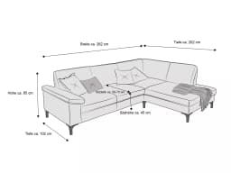 Ecksofa Cavriana | Türkis