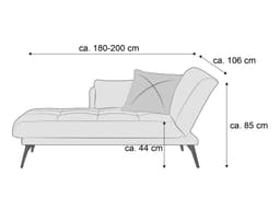 Schlafsofa Riby | Rosa