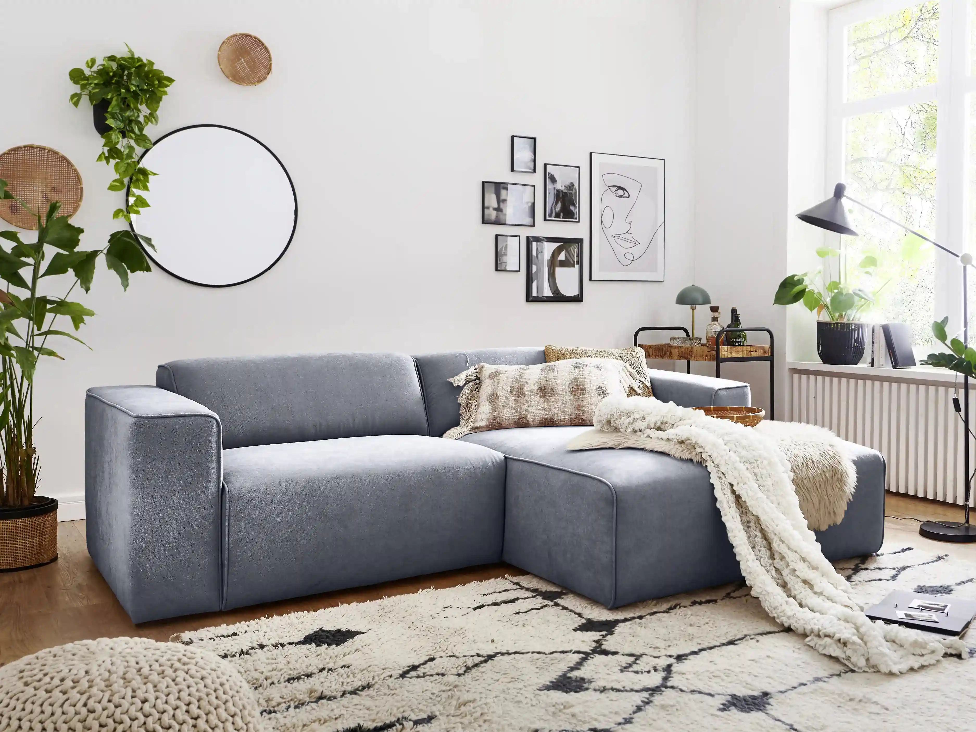 Ecksofa Kaja | Grau