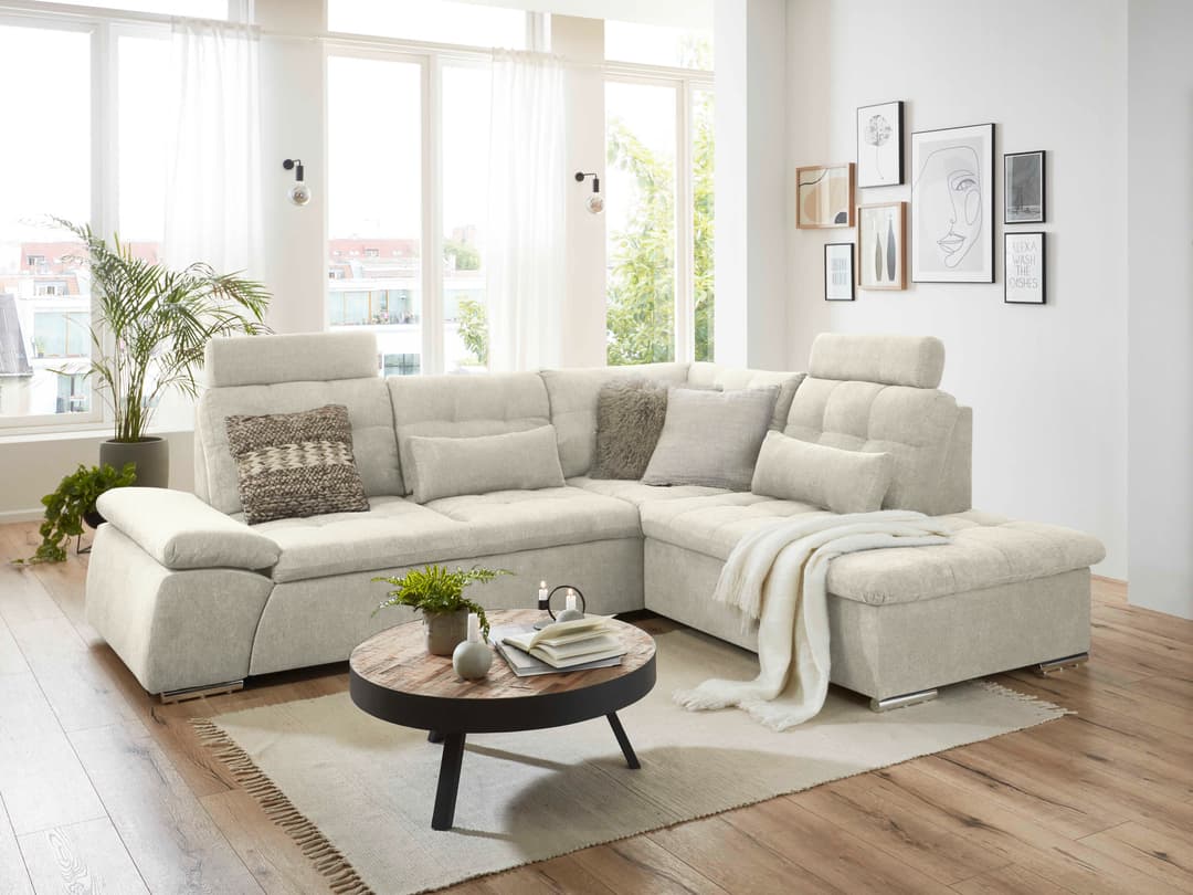 Ecksofa Bovolenta | Weiß