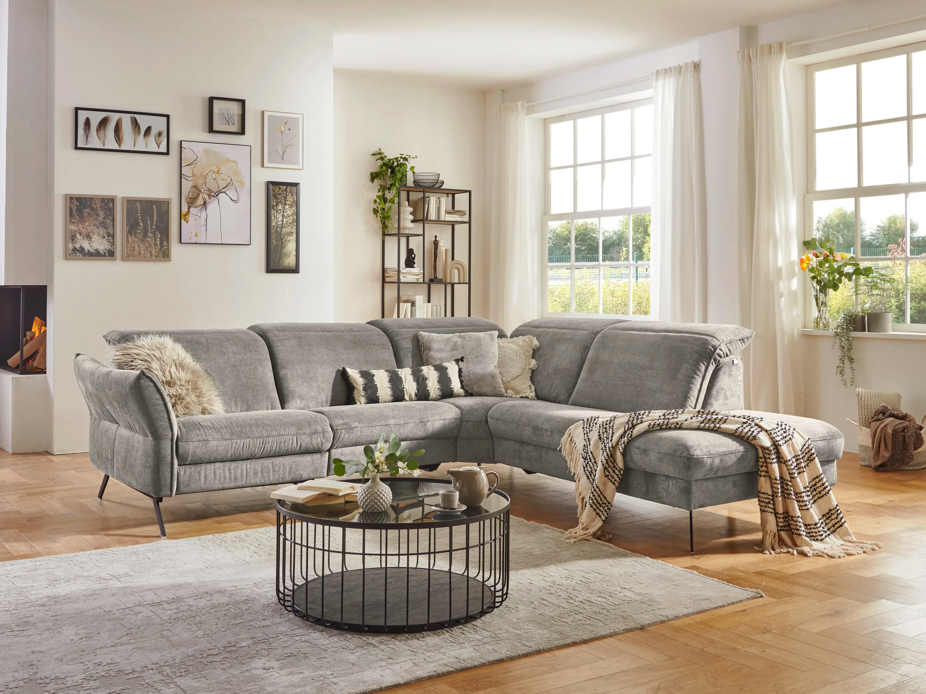 Ecksofa Haifa | Grau