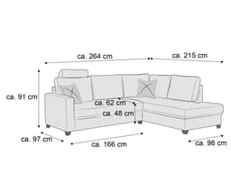 Ecksofa Morris III | Grau
