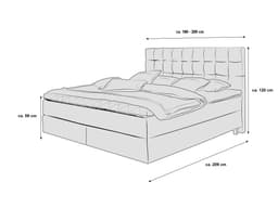 Boxspringbett Salci | Grau