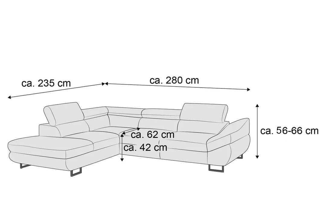 Ecksofa Blaine II | Weiß